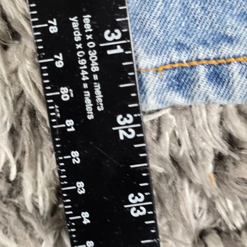Levis 505 Regular Fit Straight Leg Jeans Mens 42x32 Light Wash Blue Vintage 90s